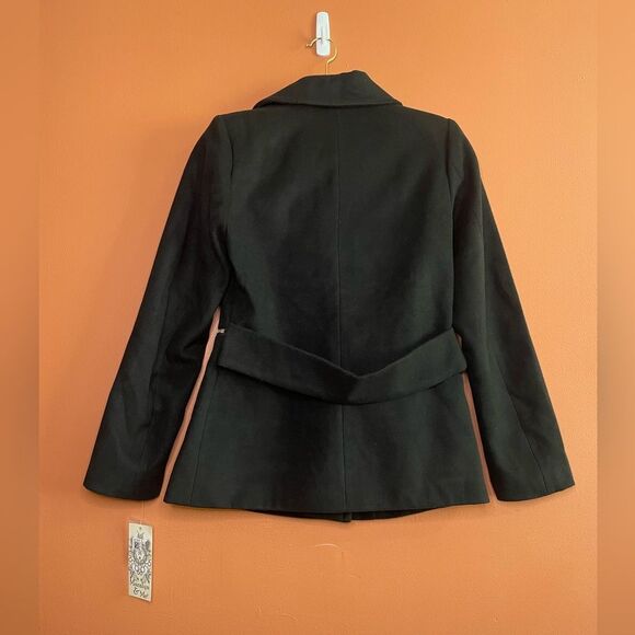 NWT Maralyn & Me Double-Breasted Peacoat in Black Womens Juniors Size XS - Picture 3 of 5